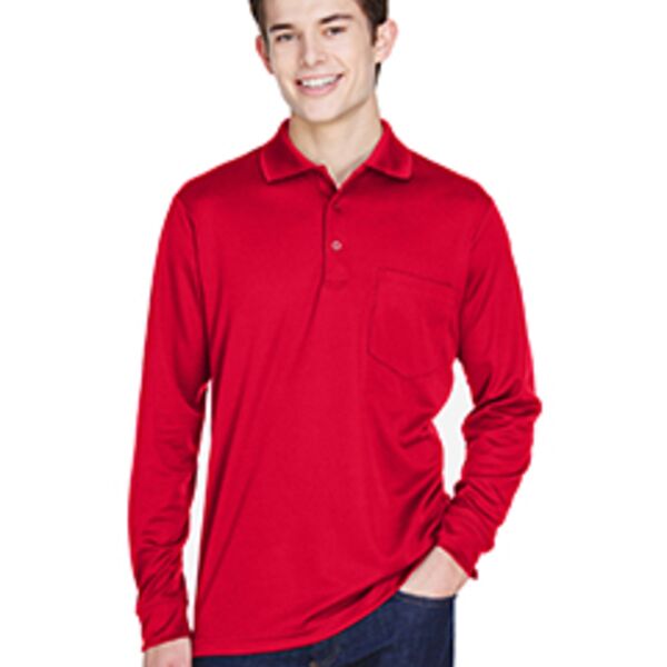 Adult Pinnacle Performance Long-Sleeve Piqué Polo with Pocket Thumbnail
